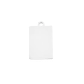 Minimalist silver mirror-finish stainless steel rectangular pendant tag with hole - Steel Color (Temporarily out of stock, pre-order)