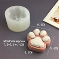 Detailed cat paw silicone mold with finished resin model and precise size dimensions - Large Diamond Surface Cat Claw