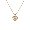 Détail du collier cœur doré avec inscription mama et pavage de zircons - Mama Cœur Enfants-0212