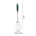 Spatola forata in acciaio inox 304 con manico verde scuro, 38cm di lunghezza - Paletta