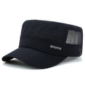 Berretto militare nero traspirante in mesh da uomo con stampa SPORTS per protezione solare - Blu navy