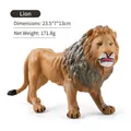 Realistic male lion animal figure toy, detailed PVC sculpture, size 23.5x7x13cm, weight 171g - Lion