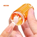 Clear orange nail stamper with white silicone head for French manicure art tools - Orange