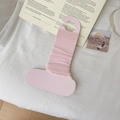 Pink ribbed ballet style leg warmers on display board for a chic spring look - One Size / Pink