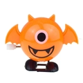 Detail of orange clockwork walking bat toy with mechanical wind-up knob for Halloween - Orange One-eyed Walking Bat