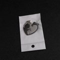 Couples heart-shaped cat puzzle pendant necklaces in silver and black stainless steel - Heart Splicing / Black & Silver Cat (Pendants Only)