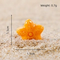 Miniature orange resin starfish figurine for DIY dollhouse beach micro-landscaping - Starfish
