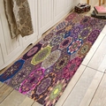 Tappetino rettangolare in flanella con vivace motivo geometrico mandala multicolore - 40x60cm / Stile 4