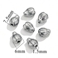 Silver ladybug-shaped stainless steel bead with 1.5mm hole for DIY jewelry making - Ladybug-Steel