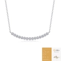Elegante collana in argento sterling S925 con moissanite e fila di pietre brillanti - 15 Pietre 1.5mm Moissanite Con Certificato GRA (N13282)