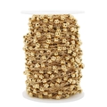 Catena a sfere da 1,8mm in acciaio inox placcato oro 18k per creazione gioielli - 1m / Oro