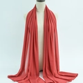 Terracotta chiffon hijab shawl made of bubble fabric with smooth drape for women - 49