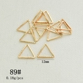 Handgefertigter Dreieck-Ohrring-Anhänger aus vergoldetem Messing 12mm DIY-Material - 12mm / Gold/89# Dreieck