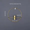 20cm gold round iron wall hanging decor with central candle holder slot for modern interiors - Small Circular/Thickened / Gold