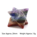 20mm Chakra Merkaba star energy stone ornament with seven natural healing crystals - Merkaba Star
