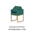 Green velvet sofa watch stand with gold metal frame for luxury watch display - Sofa Seat Low