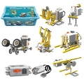 Advanced STEAM building blocks educational kit with 420 pieces and storage box - CB9686 S Science Education Electric Set (Tracked)