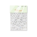 Japanische Nagelsticker mit weißen Blumenmotiven und funkelnden 3D-Aurora-Kristallen - Quaste Weiße Birnenblüte - Kristall (to3979)