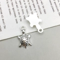 Pendentifs tortue marine en alliage argent antique pour la création de bijoux DIY - 1Pc Tortue Argent Antique 17*10mm
