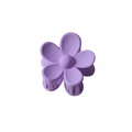 Small matte lavender purple flower hair claw clip for women's daily hair styling - 3.5cm / Matte Deep Purple