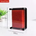 3D Pin Art toy in small size red color measuring 12.5cm by 9.5cm for creative hand impressions - Small / Red