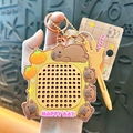 Cute cartoon capybara keychain with a fun spinning face design for bag decoration - Magnetic Stress Relief Board