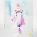 Purple ballet angel dream catcher ornament with soft feathers and delicate beads - Purple Ballet Girl Bella Wind Chime