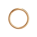 Polished golden titanium steel circular barbell piercing ring with seamless smooth finish - Rose Gold