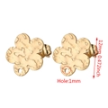 Orecchini a perno a petalo dorati da 12mm con foro da 1mm per creazione gioielli DIY - Fiore / Oro