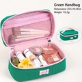 Beauty case a contrasto verde e rosa con grande capacità per i viaggi - Verde
