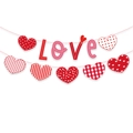 Striscione di San Valentino con cuori rossi e bianchi per decorazioni di feste e matrimoni - Festone a Cuore