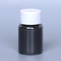 Small cylindrical sample bottle with black pigment powder and white screw cap - Pearl Powder #24 Silver Black