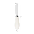 Coltello da burro con manico in ceramica bianca e lama in acciaio inox da 13 cm - Bianco