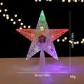Estrella para árbol de Navidad LED de 18cm con luces de colores y marco de 7,09 pulgadas - Cristal - Mediano con luz