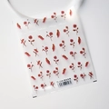 Adesivi per unghie 5D TS-2346 con rose rosse sfumate effetto acquerello artistico - Rosa Sfumata (TS-2346)