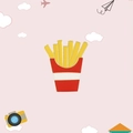 Cute enamel French fries lapel pin in red and yellow for clothing accessories - French Fries