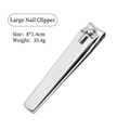 Polished silver stainless steel nail clipper 8x1.4cm large size manicure tool - Type A Large Nail Clipper / Silver