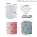 Detailed mold dimensions and weight for DIY heart embossed resin storage box set - Heart Embossed Storage Box Mold