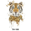 Waterproof temporary tattoo sticker with artistic colorful tiger face design TH-100 - Th-100 / 210*148mm