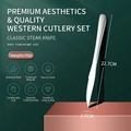 Mirror polished stainless steel steak knife with serrated blade and 22.7cm length - Steak Knife