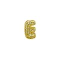 Close-up of golden letter E pendant with pavé cubic zirconia inlay on white background - Letter E (Pendant Only) / Gold