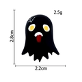 Black ghost resin accessory with enamel finish, measures 2.8cm high and weighs 2.5g - Black Ghost with Tongue
