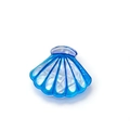 Deep blue shell hair claw clip with pearlescent marble texture on white background - Blue Shell
