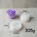 Pioenroos siliconen mal set voor DIY kaarsen en juwelendoosjes, maat 9,5x5cm - Pioenroos Opbergdoos