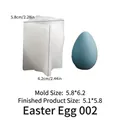 Egg-shaped silicone mold for Easter candles with blue finished wax egg product - No. 2 Egg