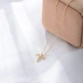 Collana in argento S925 dorato con ciondolo Ariete impreziosito da diamanti - Ariete Placcato Oro