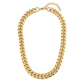 Luxury 18K gold plated chunky Cuban link necklace for women with adjustable lobster clasp - Smooth 12mm Chunky Cuban Link Necklace