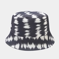 Unisex reversible bucket hat with black and white tie-dye pattern on high-quality canvas - M (56-58cm) / Black White Tie-dye (43#)