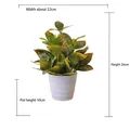 Artificial croton plant in white wavy pot, 26cm colorful indoor decorative faux greenery - Medium Pot + Gold Dust Leaf
