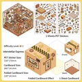 DIY Interstellar Express 2.5D stickers with PET material and cardboard scene mold - Interstellar Express